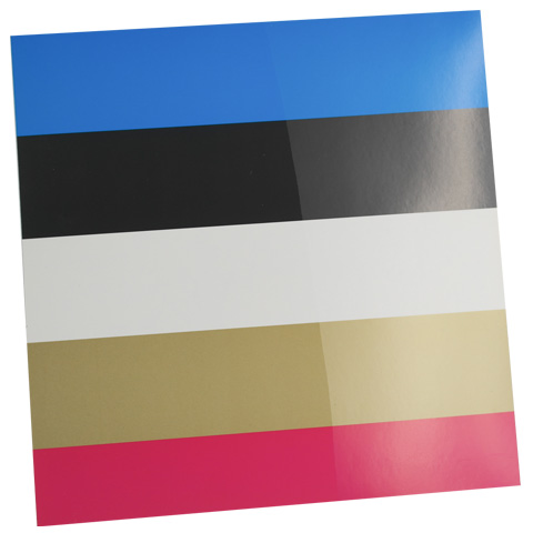 啞光樹脂在彩色卡紙上刮樣效果